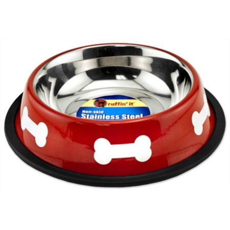 WESTMINSTER PET PRODUCTS 16Oz Red/Bone Ss Bowl 19216